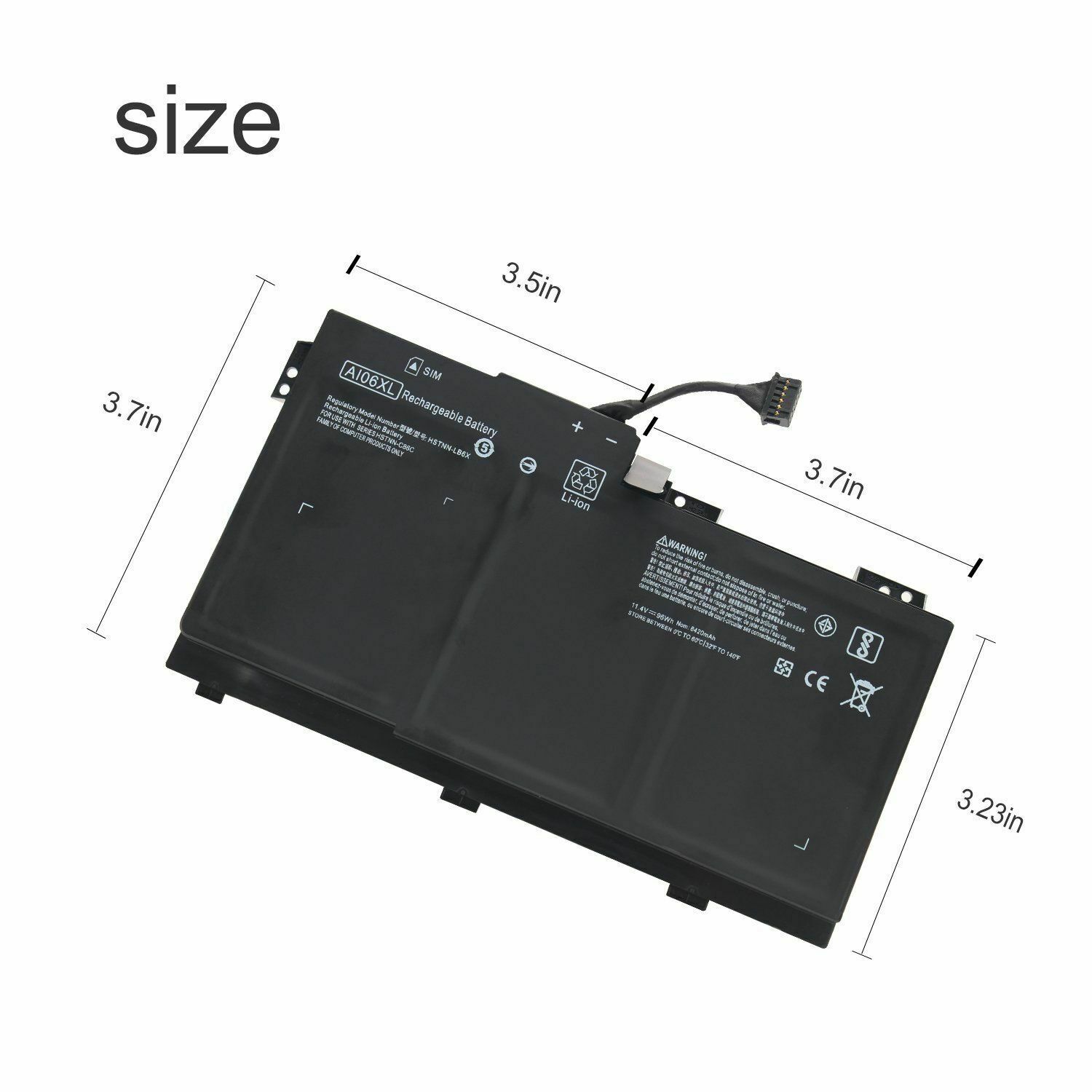 AI06XL HP ZBook 17 G3 Series HSTNN-LB6X HSTNN-C86C 808397-421 kompatibilní baterie - Kliknutím na obrázek zavřete