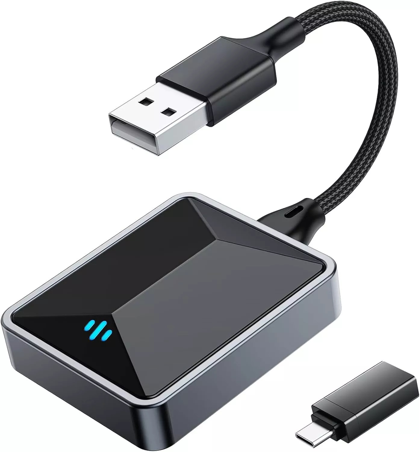 (obrázek pro) 2 in 1 Wireless CarPlay Adapter USB BT Dongle Box for Apple CarPlay Android Auto kompatibilní baterie