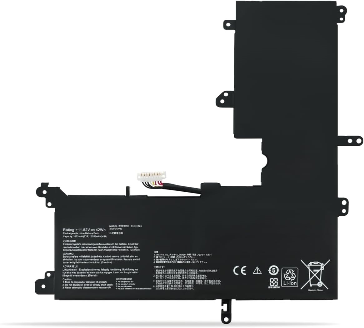 (obrázek pro) B31N1705 ASUS VivoBook Flip Q405UA Q405UA-BI5T5 Q405UA-BI5T7 ZenBook Flip 14 UX460UA 3ICP5/57/80 kompatibilní baterie