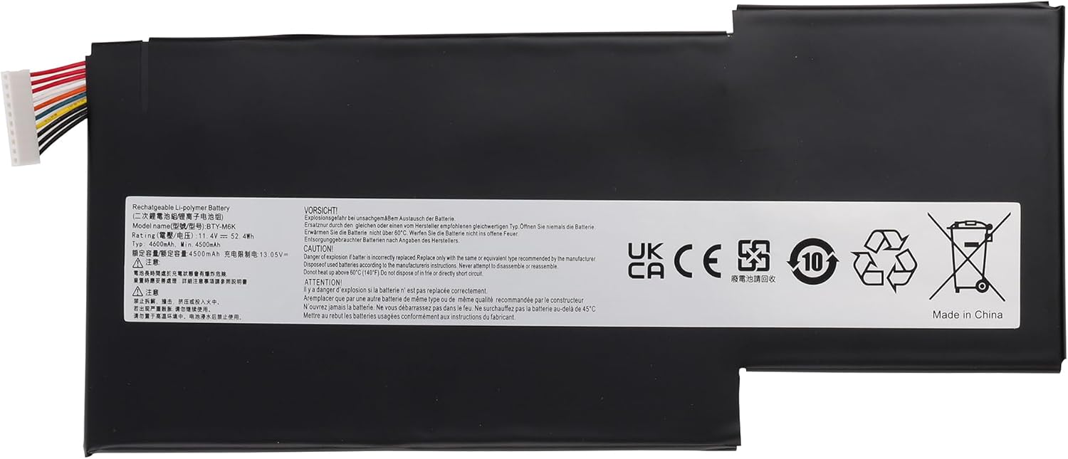 (obrázek pro) BTY-M6K MSI Stealth Pro 7RG-005 7RG-036CN GF63 8RD-031TH 8RC-034CZ 9SC GF75 Thin 3RD 8RC 8RD 8SC 9SC-0 88CN kompatibilní baterie