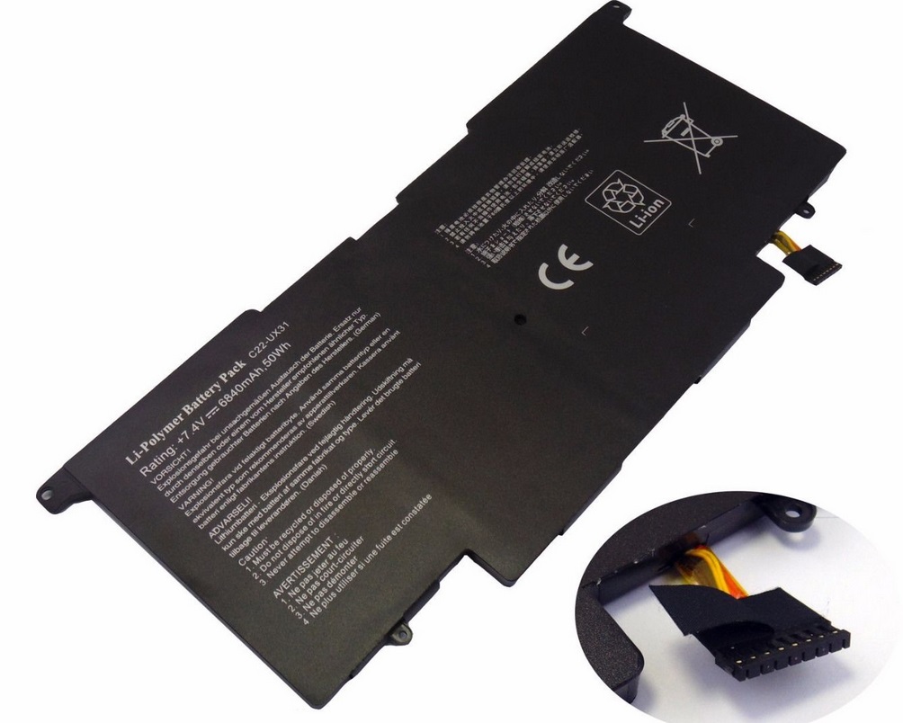 ASUS C22-UX31 C23-UX31 ZenBook UX31A UX31E Ultrabook kompatibilní baterie - Kliknutím na obrázek zavřete