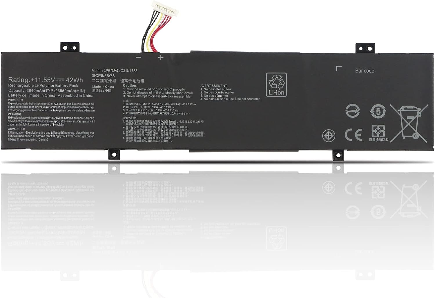 (obrázek pro) C31N1733 Asus VivoBook Flip 14 TP412UA-EC039T EC059T EC036T EC053T EC089T EC069T EC141T kompatibilní baterie