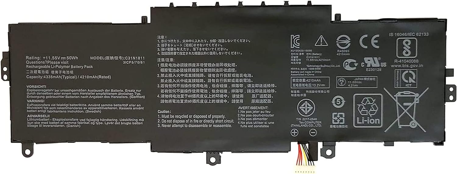 (obrázek pro) C31N1811 ASUS ZenBook 14 UX433 UX433F UX433FA UX433FN BX433FN RX433FN U4300F kompatibilní baterie