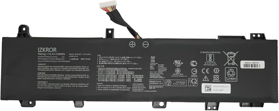 (obrázek pro) C41N1906-1 B0B200-03620000 0B200-03590000 ASUS ROG Zephyrus Duo 15 GX550 TUF kompatibilní baterie