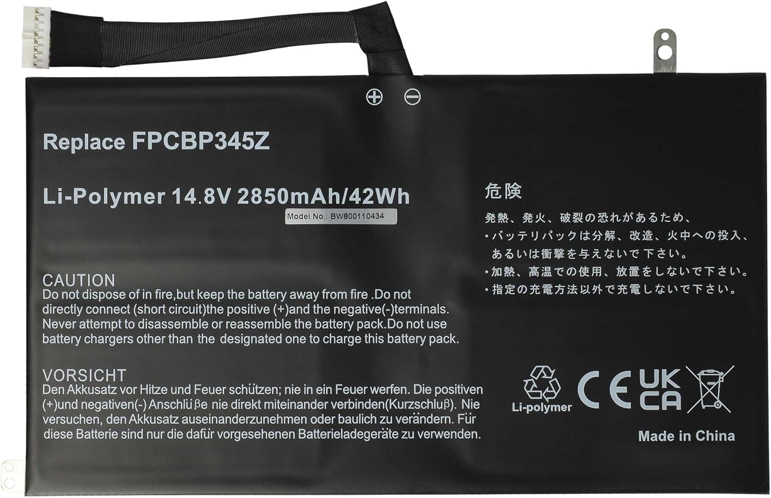 (obrázek pro) FMVNBP219 FPCBP345Z FPB0280 Fujitsu LifeBook UH572 UH552 Ultrabook kompatibilní baterie