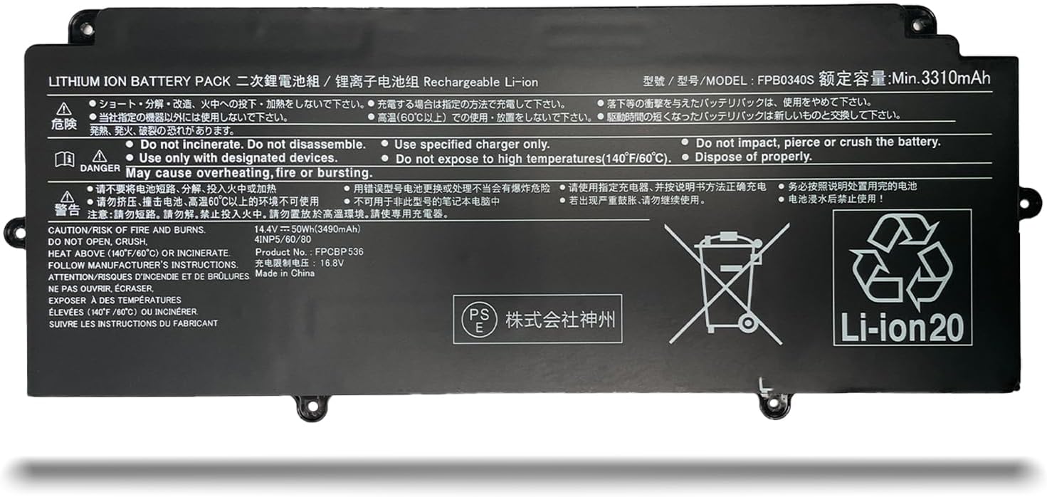 (obrázek pro) Fujitsu LifeBook U937 U938 U937-P 580DE UUU937-P760DE kompatibilní baterie