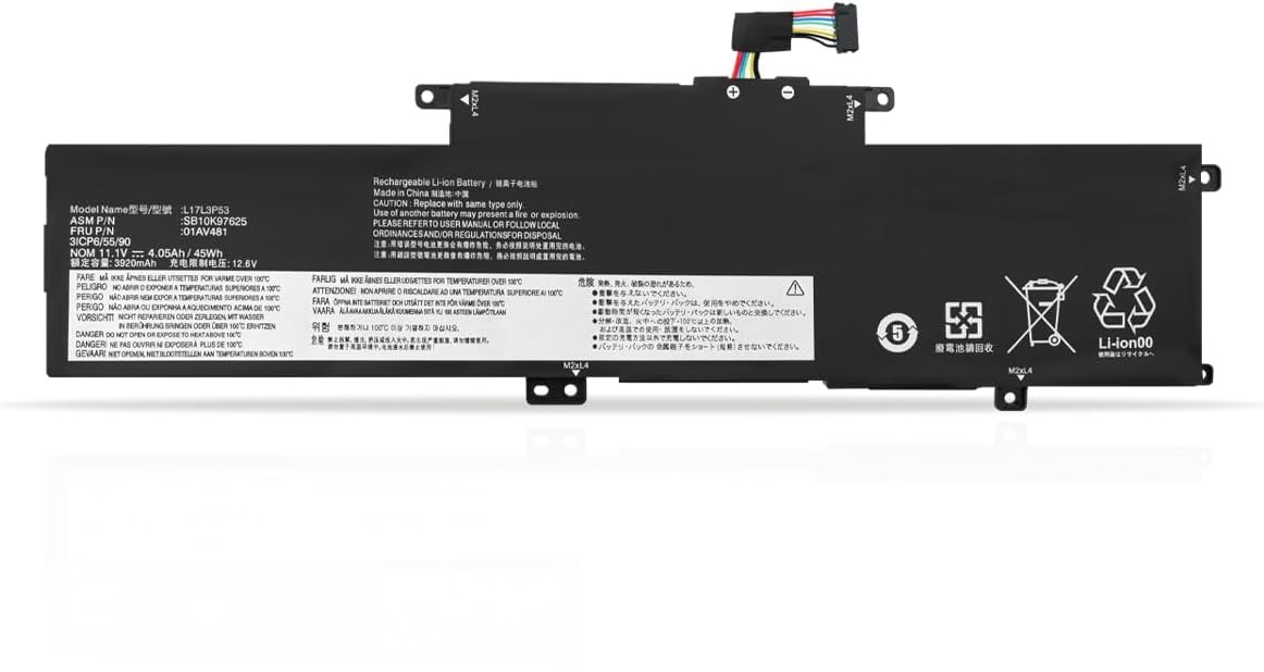 (obrázek pro) L17L3P53 L17C3P53 L17M3P55 Lenovo ThinkPad L380 L390 Yoga S2 2018 3rd Gen 3 20M5 20M6 20M7 20M8 20NR 20NS 20NT 20NU kompatibilní baterie
