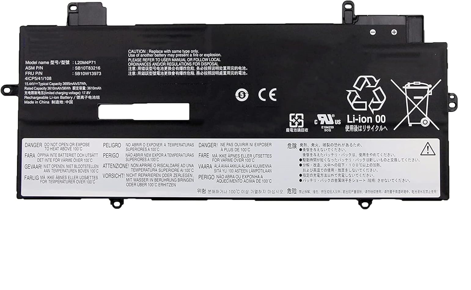 (obrázek pro) L20M4P71 Lenovo ThinkPad X1 Carbon 9th 10th Gen ThinkPad X1 Yoga 6th 7th Gen L20D4P71 L20L4P71 L20C4P71 kompatibilní baterie