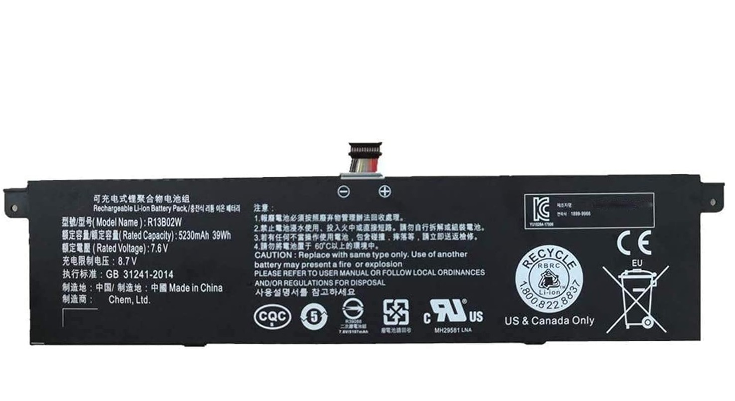 (obrázek pro) R13B01W R13B02W 7.6V 39Wh Xiaomi Mi Air 13.3 Inch Series TM1613 TM1604 161301 kompatibilní baterie