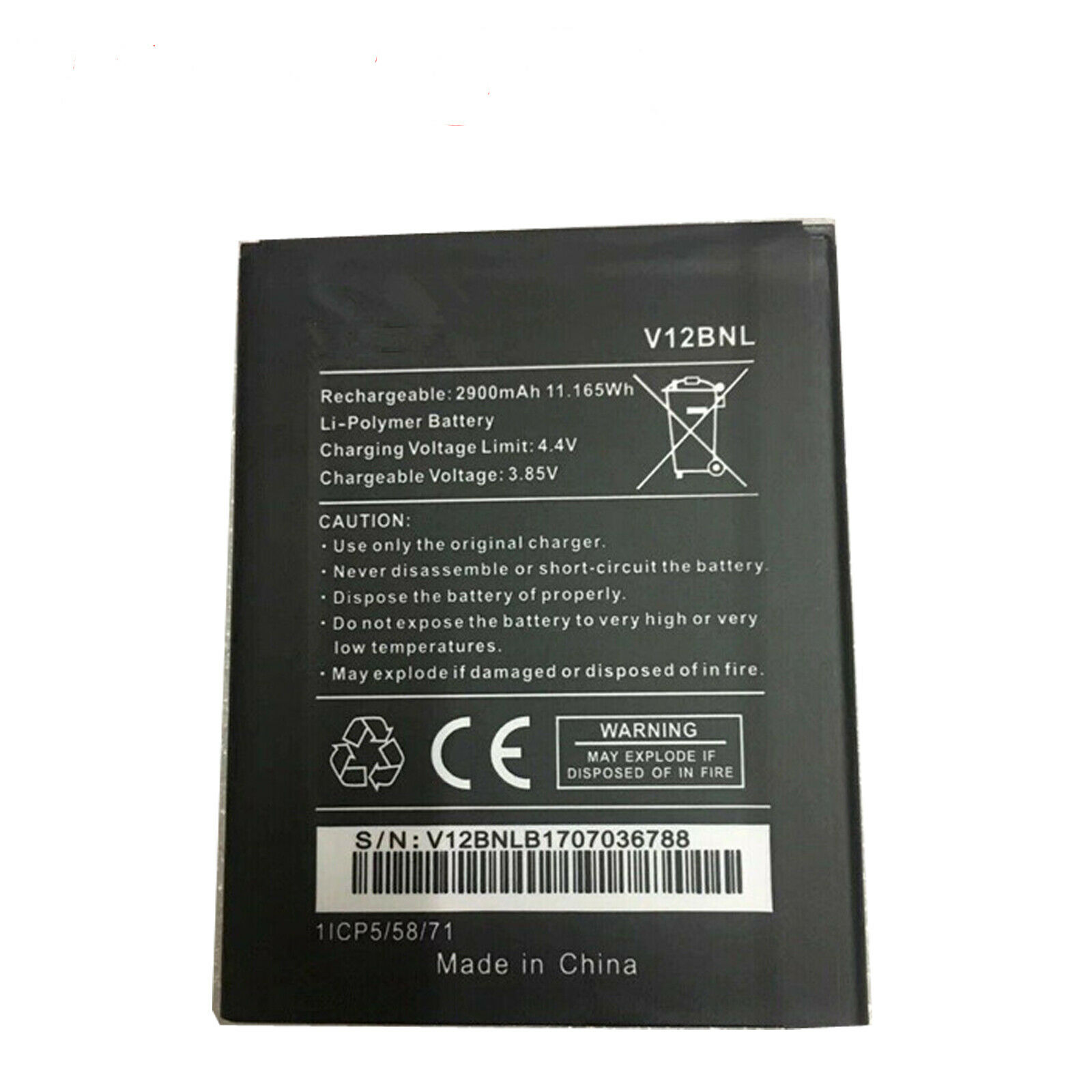 (obrázek pro) 2900mA WIKO Harry 2, View, W-V600, V12BNL kompatibilní baterie